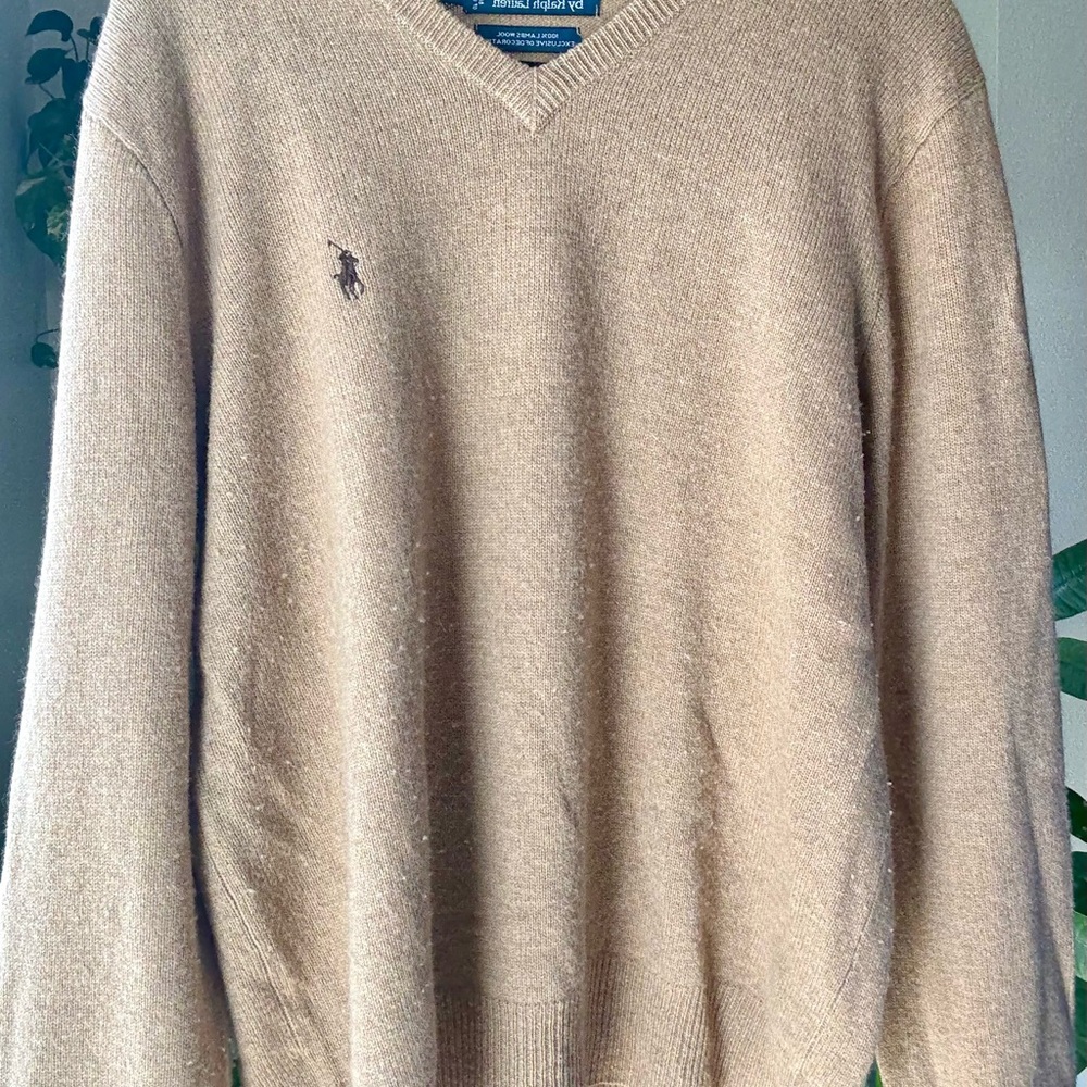 Ralph Lauren 100% Wool Men’s V-Neck Sweater